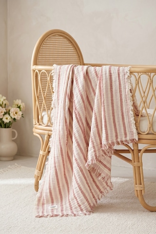Çift Katlı Müslin Bebek Pike Örtü Yenidoğan Battaniyesi 85x95 Cm Bebek Pikesi Puset Örtüsü Kiremit