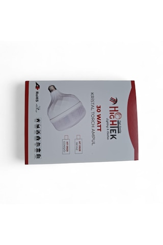 Kristal Led Ampül Torç Ampül Büyük Boy Tasarruflu Ampül 30 Watt-Beyaz