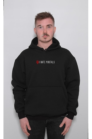 The Witcher 3 Wild Hunt I Hate Portal Sweatshirt Unisex Kapüşonlu Hoodie 001