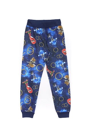 Kirpi Sonic Knuckles Tails 3D Baskılı Erkek Çocuk Pijama Takımı Lacivert