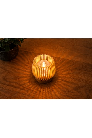 Luma Glow Tealıght Abajür Ahşap