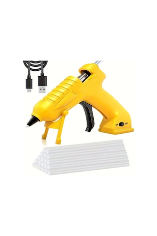 Damlama Önleyici Özellikli Şarj Edilebilir Kablosuz Mini Tutkal Tabancası