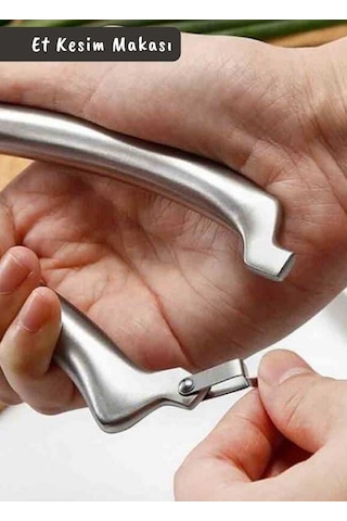 Et Makası Paslanmaz Mutfak Makası Çelik Tavuk Makası Ergonomik Tasarım 20 Cm