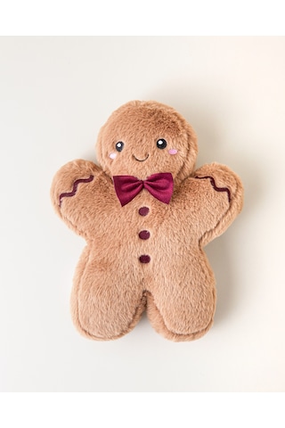 English Home Cookie Man Dekoratif Kırlent 30 Cm Kahverengi