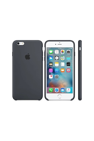Apple iPhone Uyumlu 6s Plus Silikon Kılıf - Mkxj2zm/a Kömür Grisi
