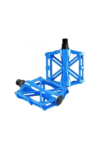 Xbyc 1815 Bilyalı Bisiklet Platform Pedal Geniş Yapılı Bilyalı Alüminyum Pedal Mukavemetli Mavi Renk