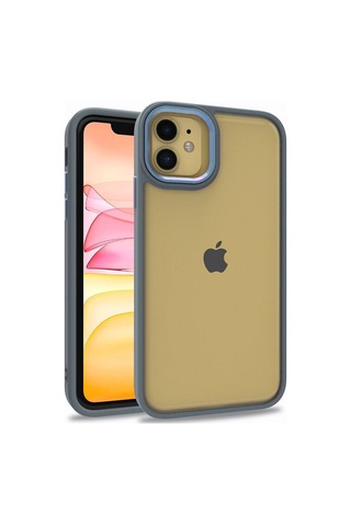 Apple Uyumlu iPhone 11 Kılıf Zore Flora Kapak Sierra Mavi