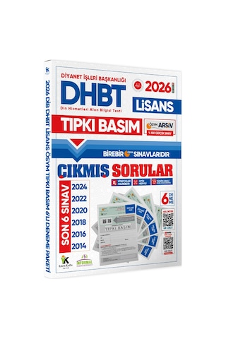 2026 Kpss-dhbt Lisans ÖSYM Çıkmış Soru Tıpkı Basım 6’lı Kitapçık Türkiye Geneli Deneme Paketi