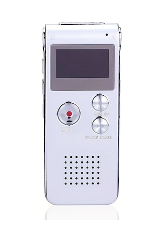 Elmpaly 8gb Gümüş Yeni Mini Ses Kayıt Cihazı Ekran Ses Kayıt Oynatma