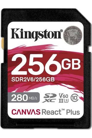 Kingston Canvas React Plus SDR2V6/256GB SDXC UHS-II 256 GB Hafıza Kartı