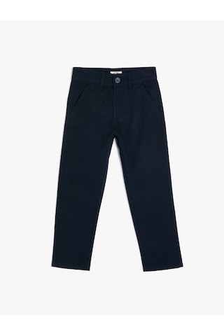 Koton Chino Okul Pantolonu Cepli Pamuklu Lacivert 5wkb40004tw Lacivert