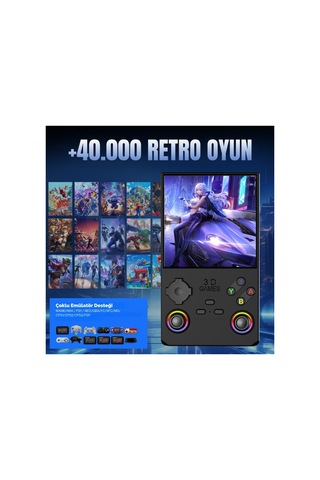 Retro Arcade V40 Max Arkos 2.0 +40.000 Oyunlu El Konsolu 256 Gb