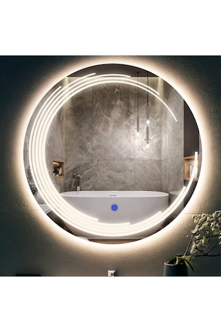 Nova Led'li Kumlamalı Lavabo & Banyo Aynası Dokunmatik Sensörlü 60 X 60 Günışığı