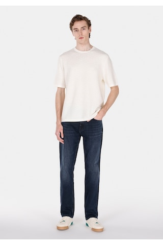 Colins Comfort Fit Yuvarlak Yaka Erkek Beyaz Kısa Kol Kazak Cl1073996 Q1.v1 Ofw Beyaz