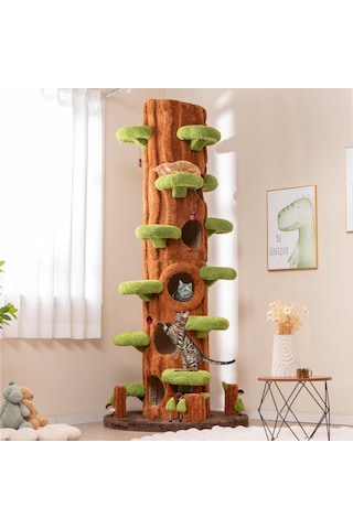 Ağaç Temalı Kedi Evi 200 Cm