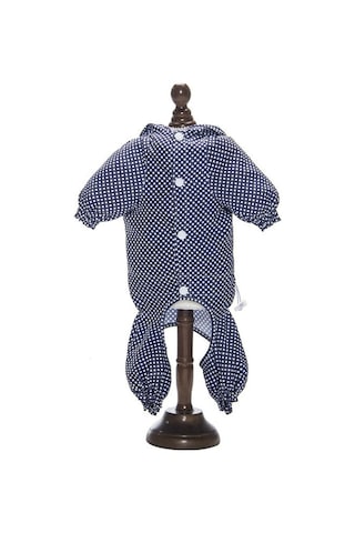 Köpek Yağmurluk Dört Ayak Su Geçirmez Toz Giysiler Pet Yağmurluk, Boyut: M Mavi