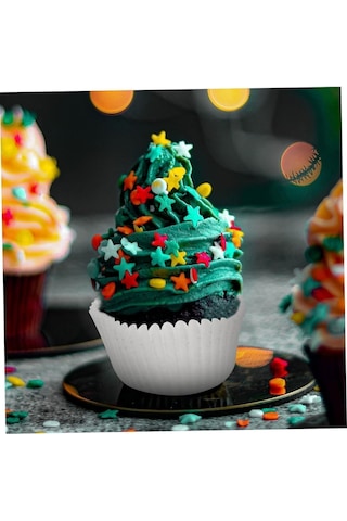 Beyaz Muffin Cupcake Mini Kek Kalıbı Kapsülü 100 Adet Goldcakes