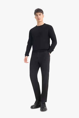Defacto Regular Fit Bisiklet Yaka Basic Düz Premium Triko Kazak A5268AX23AU Siyah