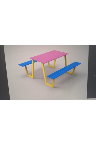 Metal Ahşap Çocuk Piknik Masası