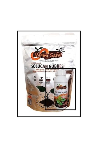 %100 Organik Vermisafa Solucan Gübresi 2 KG Katı + 500 ML Sıvı