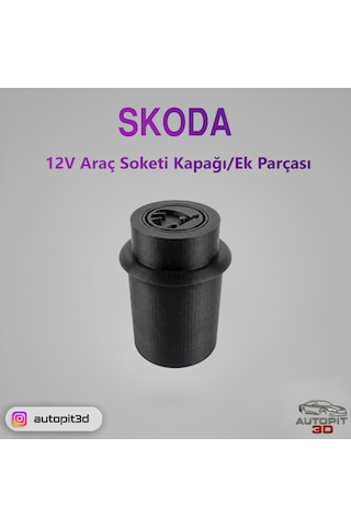 Skoda Uyumlu 12v Araç Soketi Kapağı / Ek Parçası