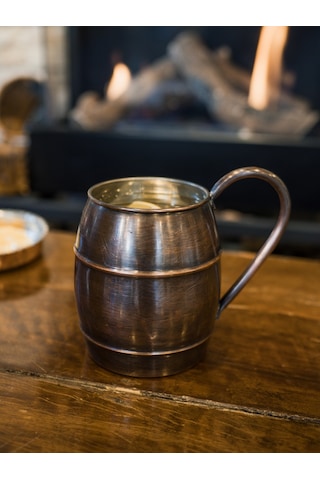 Bakır Bardak Fıçı Model Oksitli Renk