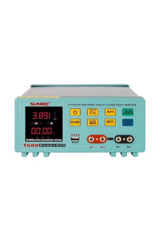 Sunkko T-688 55v Lityum Pil Test Cihazı 18650 Lityum Pil Direnç Akım Aleti 0-84 Volt Arası