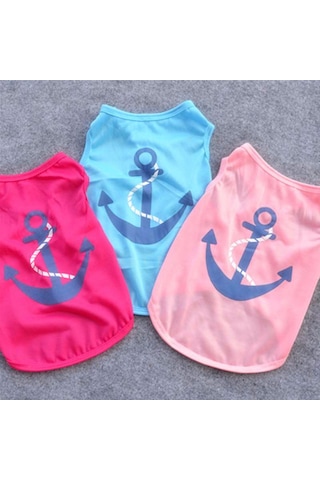 Köpek Ve Kedi İçin Sailor Temalı Pet Sweat Kıyafet Açık Pembe
