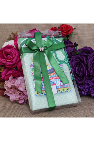 Çocuk Seccadesi 45 82 Cm Sahra Yeşil & Kokulu Tesbih Yeşil & Ahmet Namaz Kılıyor Puzzle Çok Renkli