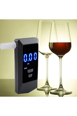 Xuweiwei Aat088 Şarj Edilebilir Dijital Alkolmetre Led Ekran Usb Şarj 8 Yedek Ağızlık Kişisel Ve Profesyonel Kullanım İçin Taşınabilir