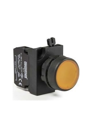 Emas Cp100ds Cp Serisi Plastik 1no Yaylı Düz Sarı 22 Mm Buton