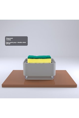 Reedark Gri Mutfak Otomatik Sabun Dağıtıcı: Bas Ve Temizle, Bulaşık-pot Temizliği İçin Pratik Süpürge Kutusu Gri