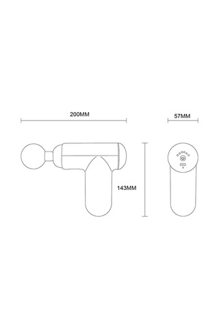 Sones J12a Mini Titreşimli Masaj Düğme Tipi Fasya Tabancası, Özellikler: Gümüş Çok Renkli
