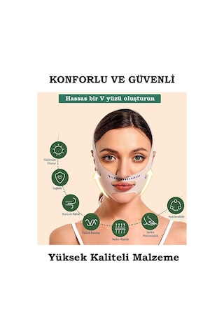 Fit Yüz, Çene, Boyun Şekillendirme Toparlayıcı Sıkılaştırıcı Band Gündüz Ve Gece Kullanım