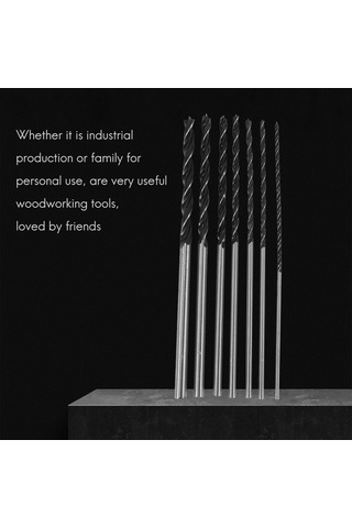 Sointeresting 7 Parça X Uzun Ahşap Matkap Ucu Seti 4mm 5mm 6mm 7mm 8mm 10mm 12mm X 300mm Brad Noktası