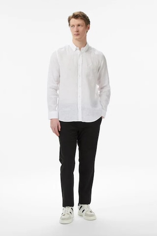 Nautica Erkek Beyaz Regular Fit Keten Gömlek-14495