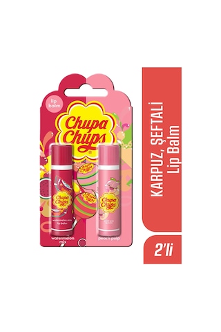 Chupa Chups Karpuz & Şeftali Lip Balm Dudak Bakım Kremi 2 x 4 G