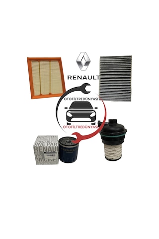 Renault Megane 4 1.5 Dci Talisman1.5 Dci Dizel Filtre Bakım Seti4 Renault Megane 4 1.5 Dci Talisman1.5 Dci Dizel Filtre Bakım Seti4