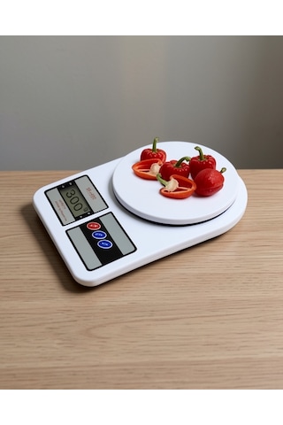 Mutfak Tartısı Dijital Göstergeli 10 Kg Kapasiteli Hassas Çok Renkli
