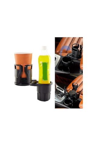 Ally 360° Döndürülebilir Araç Bardaklık 2Li Araç Içecek Tutacağı Siyah (197457222)