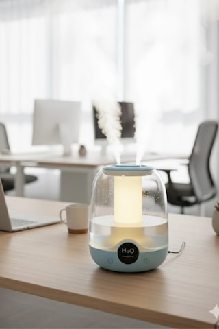 Glr K07 Mavi Çift Spreyli Ultrasonik Sessiz Hava Nemlendirici Ve Gece Lambası 3l Kapasite