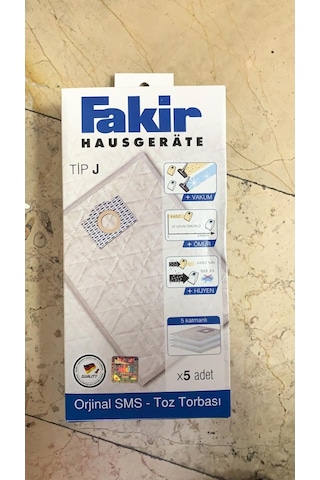 Fakir Sms Toz Torbası Tip-J Fakir Bandrollü