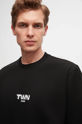 Twn Relaxed Fit Baskılı Erkek Sweatshirt 2ECE25ORT2791 - Siyah