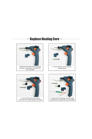 Kangvka 60w İç Isıtmalı El Tutulu Lehim Makinesi - 220v Avrupa Standartı - 0.8-2.0mm Tın Tel Uyumlu - Hızlı 2-4 Dakika Isınma - Yeşil Renk