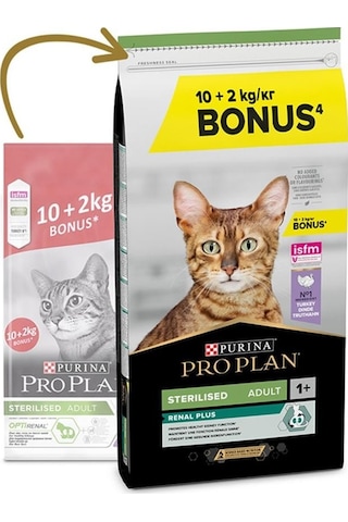 Purina Pro Plan Sterilised Hindi Etli Kısırlaştırılmış Yetişkin Kedi Maması 10 + 2 KG