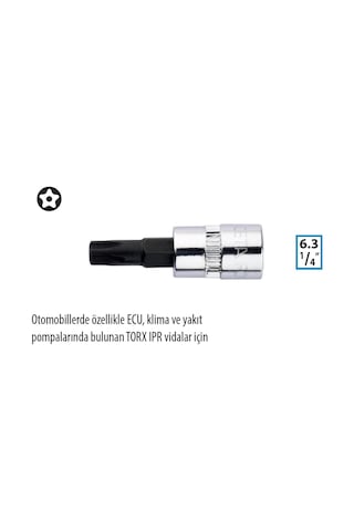 Ceta Form 1/4" Ipr 20 5 Köşe Delikli Torx Lokma C08s-ıpr20