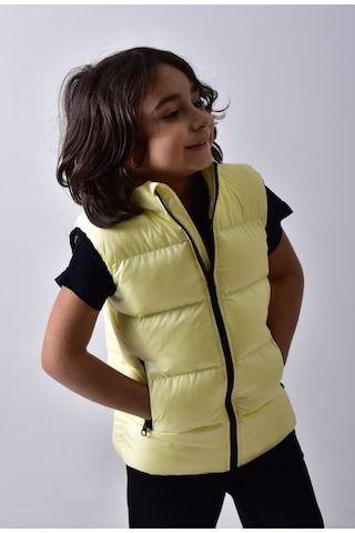 Banada Moda Erkek Çocuk Mat Sarı Şişme Yelek