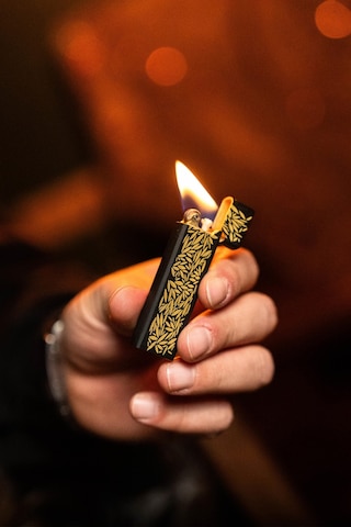 Caka Zen Serisi Benzinli Pirinç Çakmak - Hazan Siyah