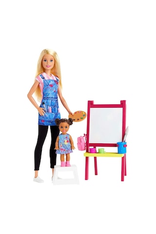 Barbie ve Meslekleri Oyun Setleri Resim Öğretmeni DHB63 - GJM29