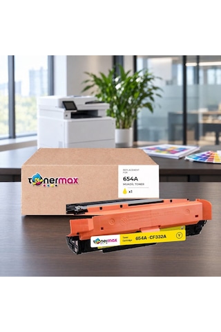 Hp 654a Cf332a Sarı Uyumlu Toner - Çipli / Color Laserjet Enterprise M651